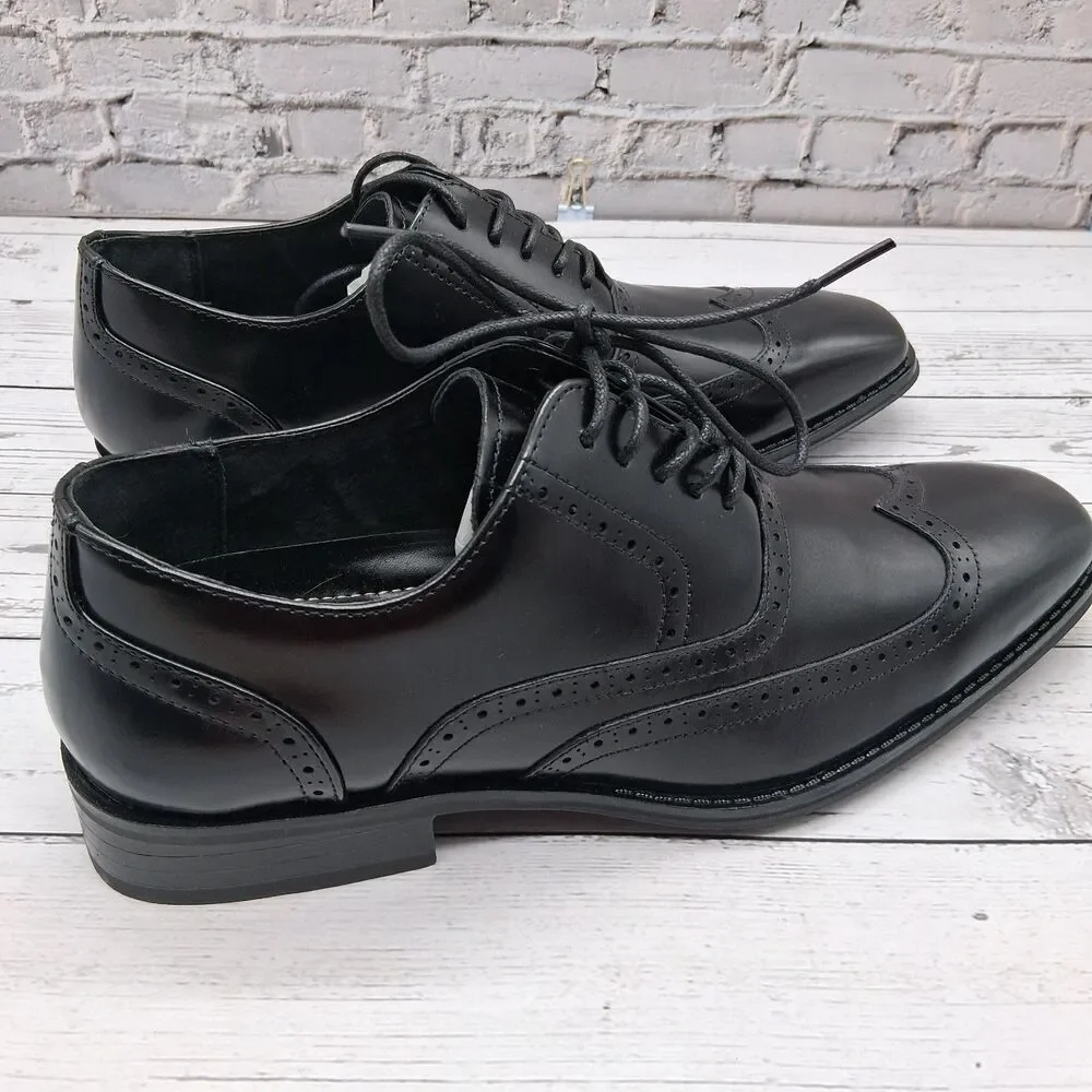 Stacy Adams Wardell Wing tip Lace-Up Oxford Mens Size 9.5 M Square Toe 20139
